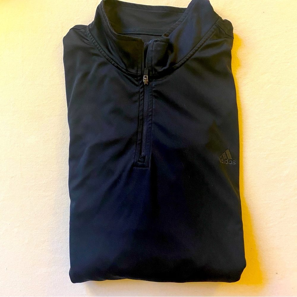 Men’s Adidas black 1/2 zip pullover. Size 2XL